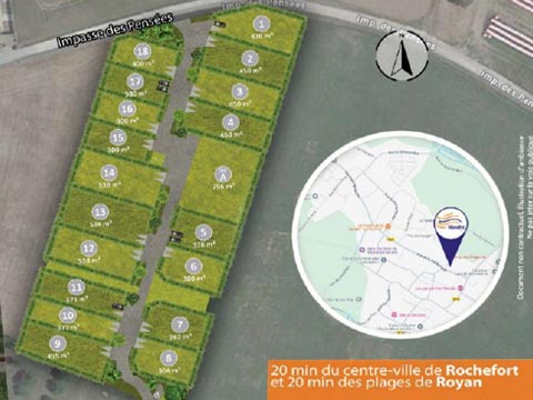 TERRAIN NIEULLE SUR SEUDRE | Belle exposition	Environnement calme et privilégié